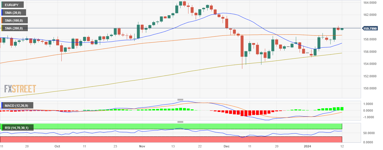 EUR/JPY Price Analysis: Bulls consolidate gains after hitting highs since early December